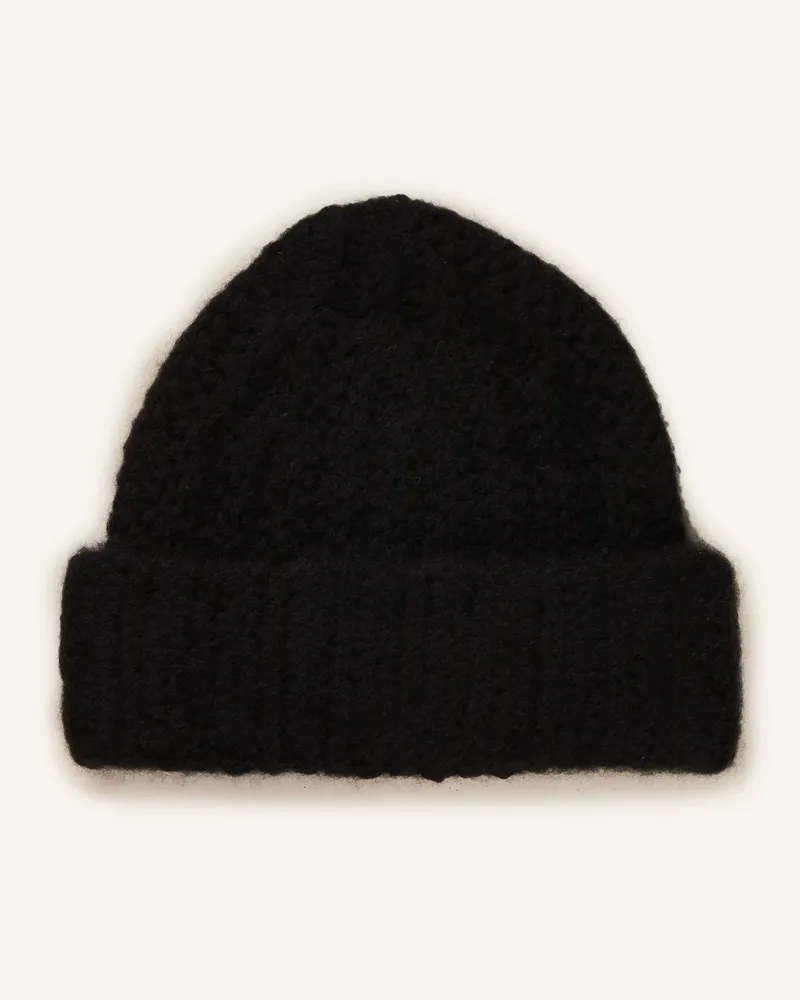 Mrs & HUGS Mütze aus Cashmere Schwarz