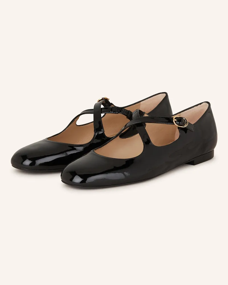 Stuart Weitzman Mary-Jane-Ballerinas CLEM Schwarz