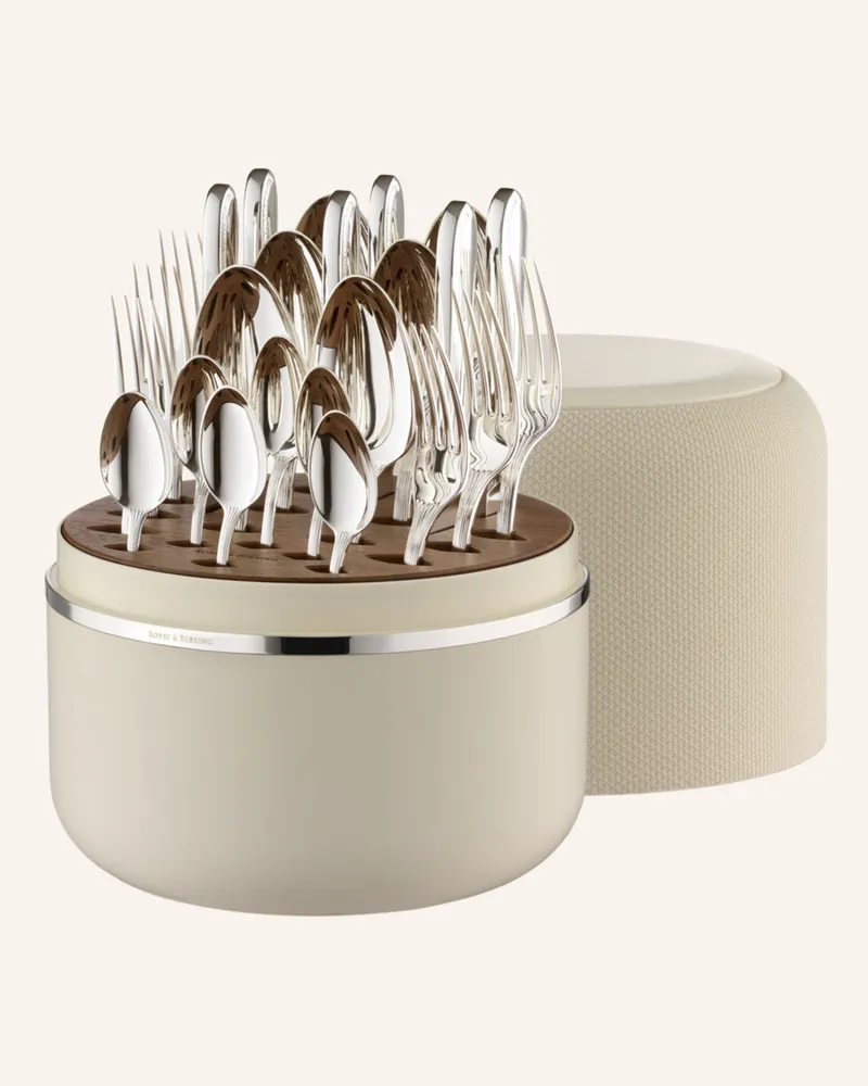 ROBBE & BERKING 24-Tlg. Besteckset The Box Creme Belvedere silber Silber