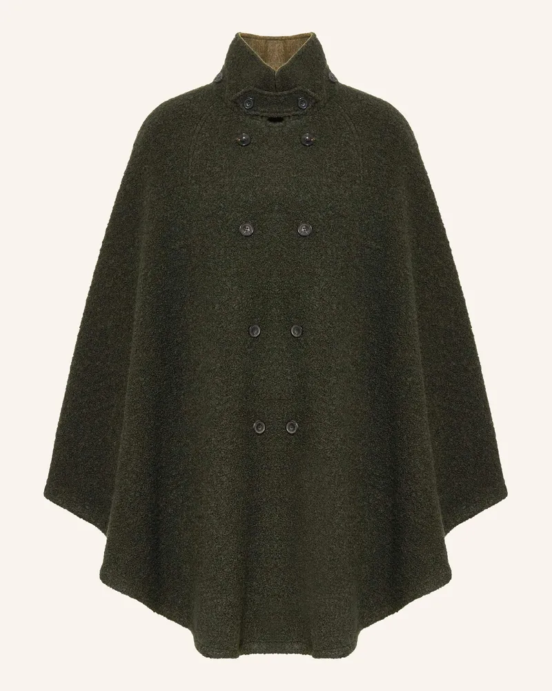 Habsburg Bouclé-Cape Franziska gruen Dunkelgrün