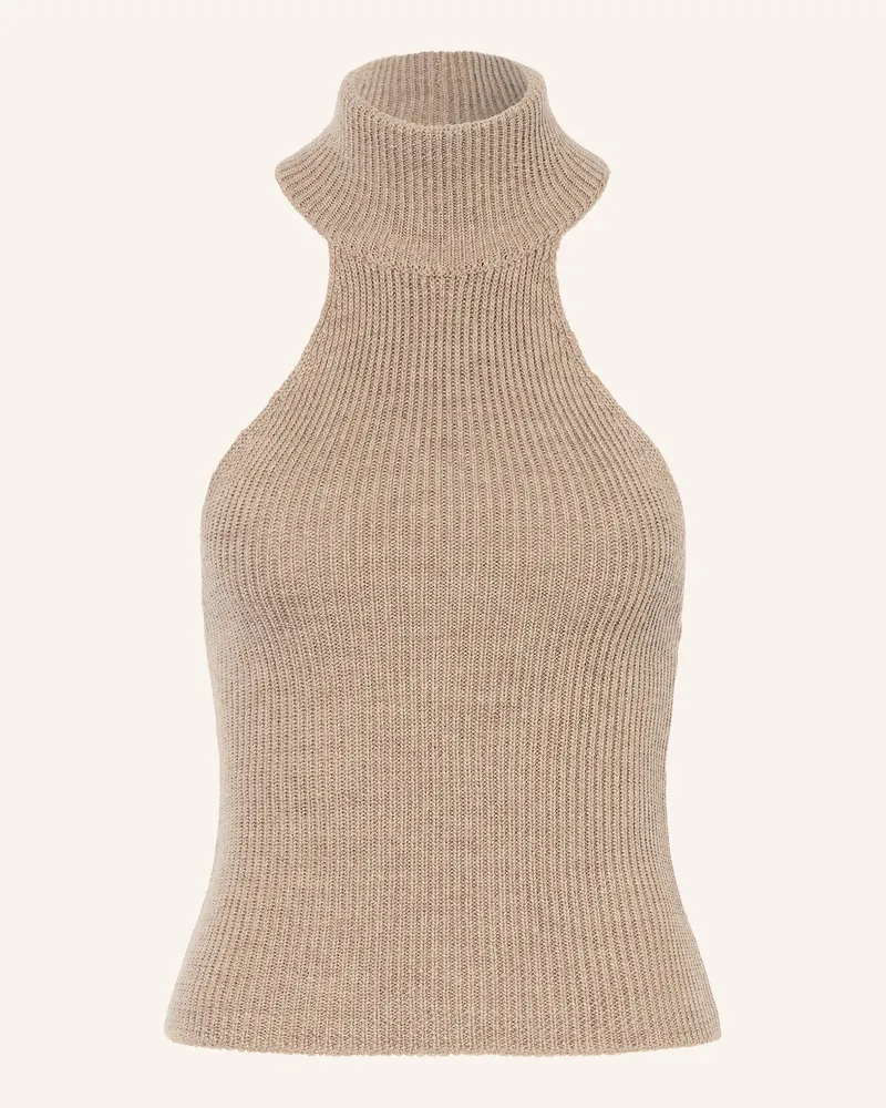 by Aylin Koenig Stricktop MAE aus Merinowolle Taupe
