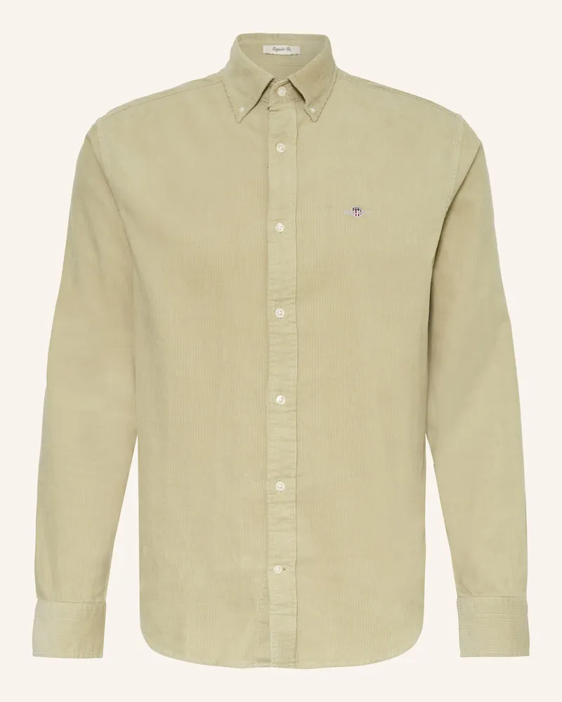 Gant Cordhemd Regular Fit Beige