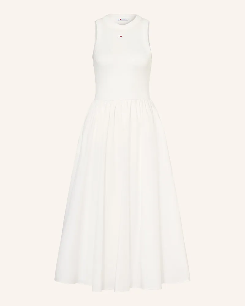 Tommy Hilfiger Kleid im Materialmix Weiss