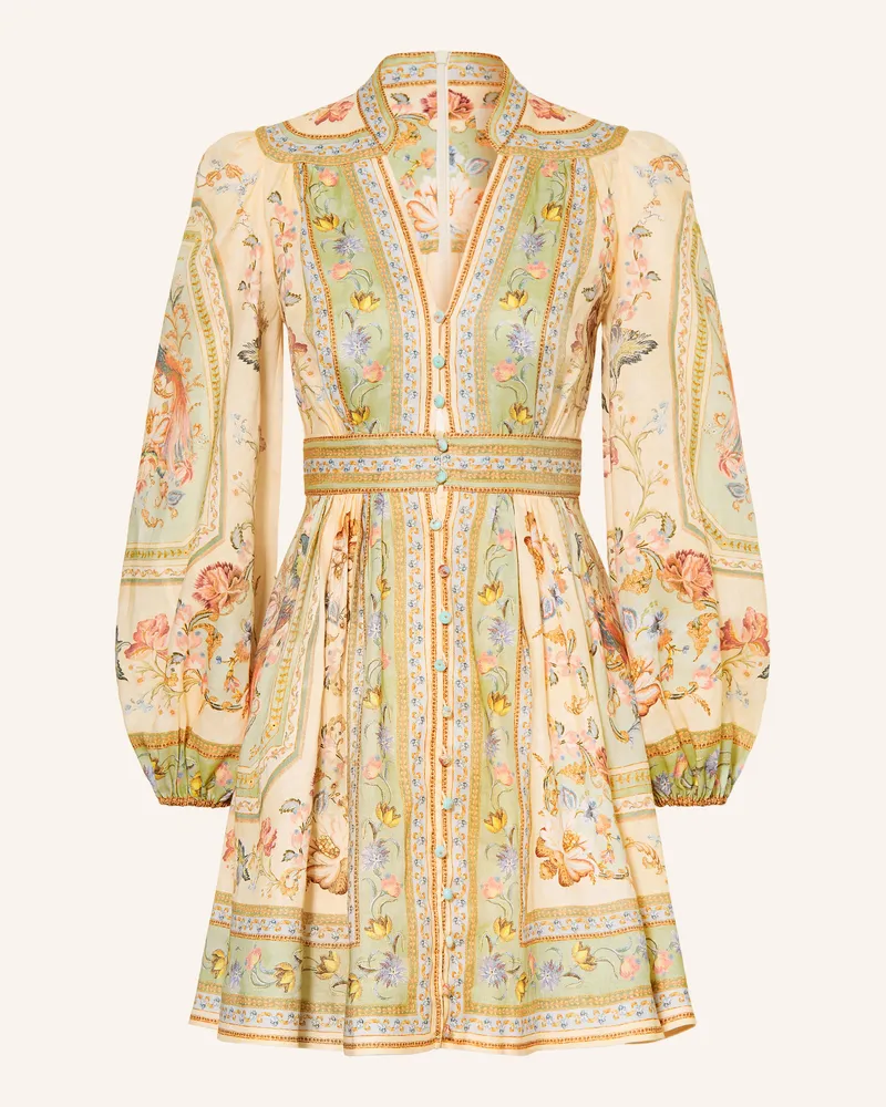 Zimmermann Kleid Roselight gruen Ecru