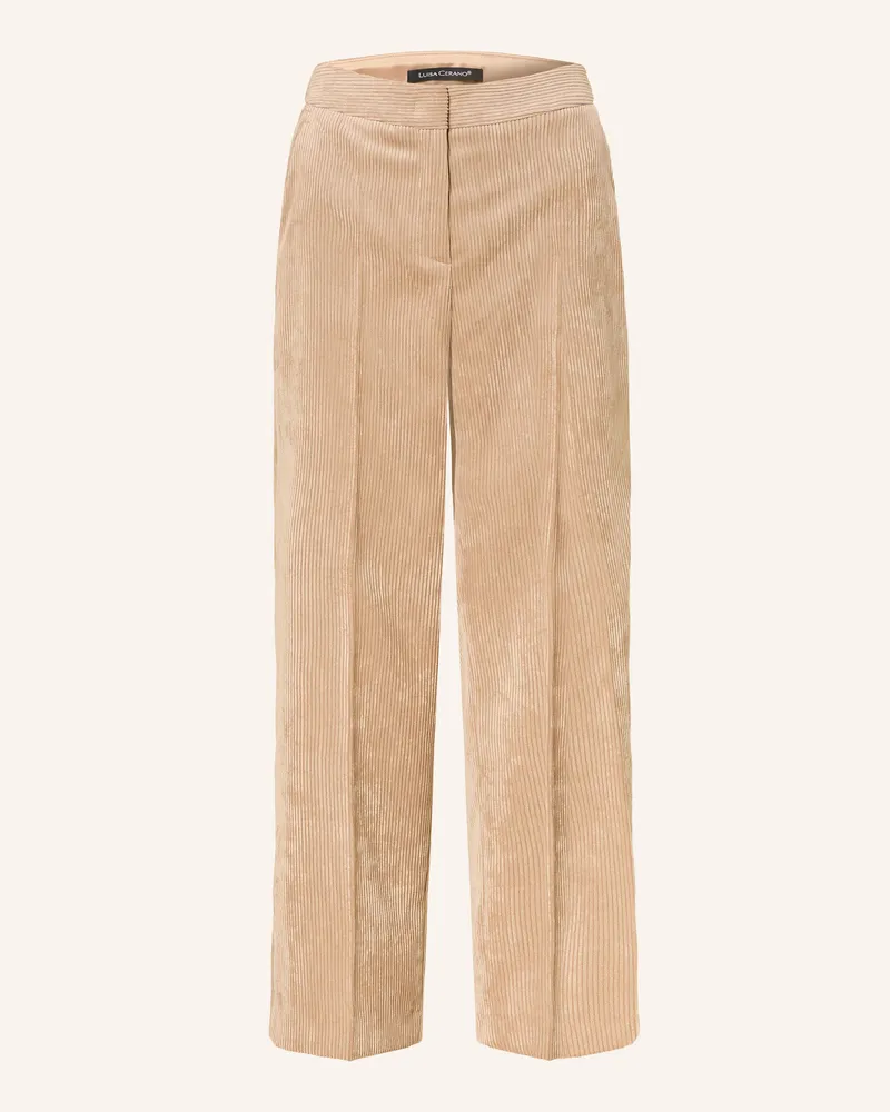 Luisa Cerano 7/8-Hose Aus Cord braun Camel