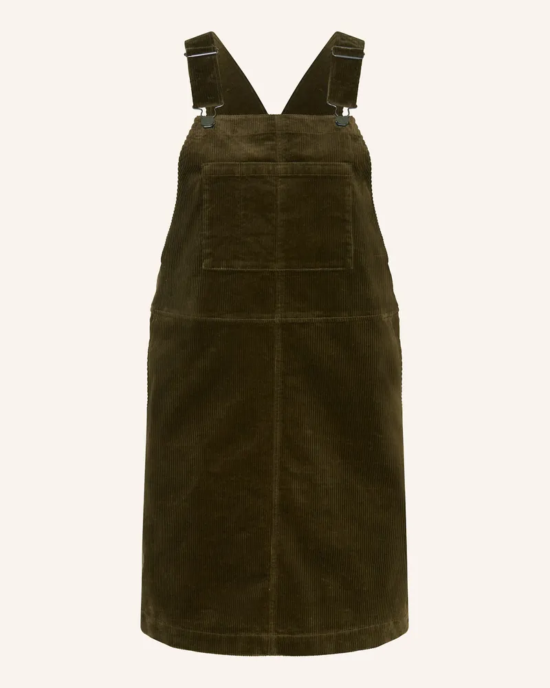 Marc O'Polo Latzkleid aus Cord Dunkelgrün
