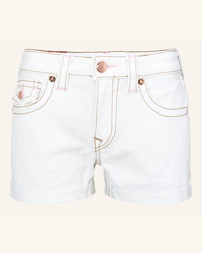 True Religion Jeansshorts Jennie weiss Weiss