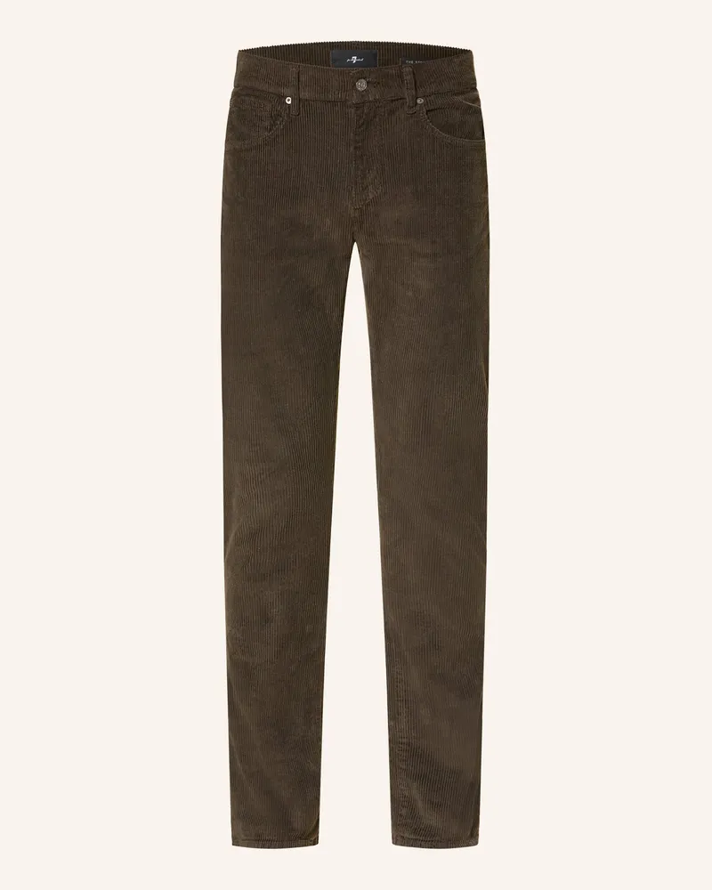 7 for all mankind Cordhose THE STRAIGHT Regular Fit Khaki