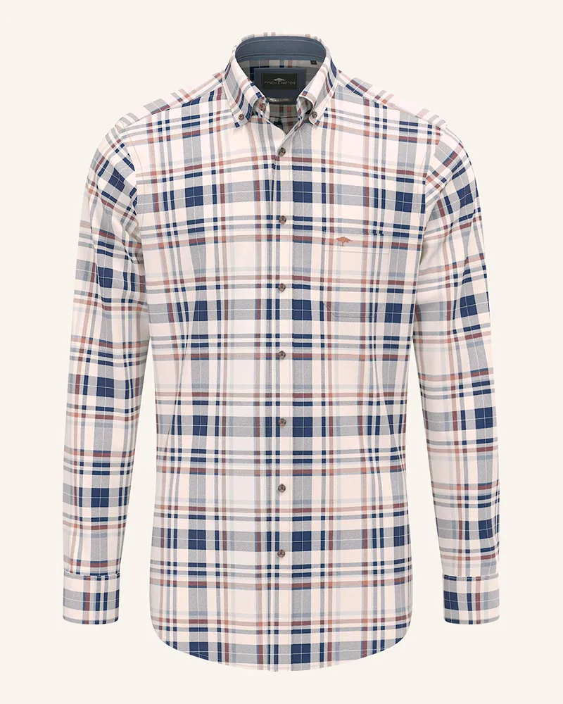 Fynch-Hatton Flanellhemd Regular Fit Weiss