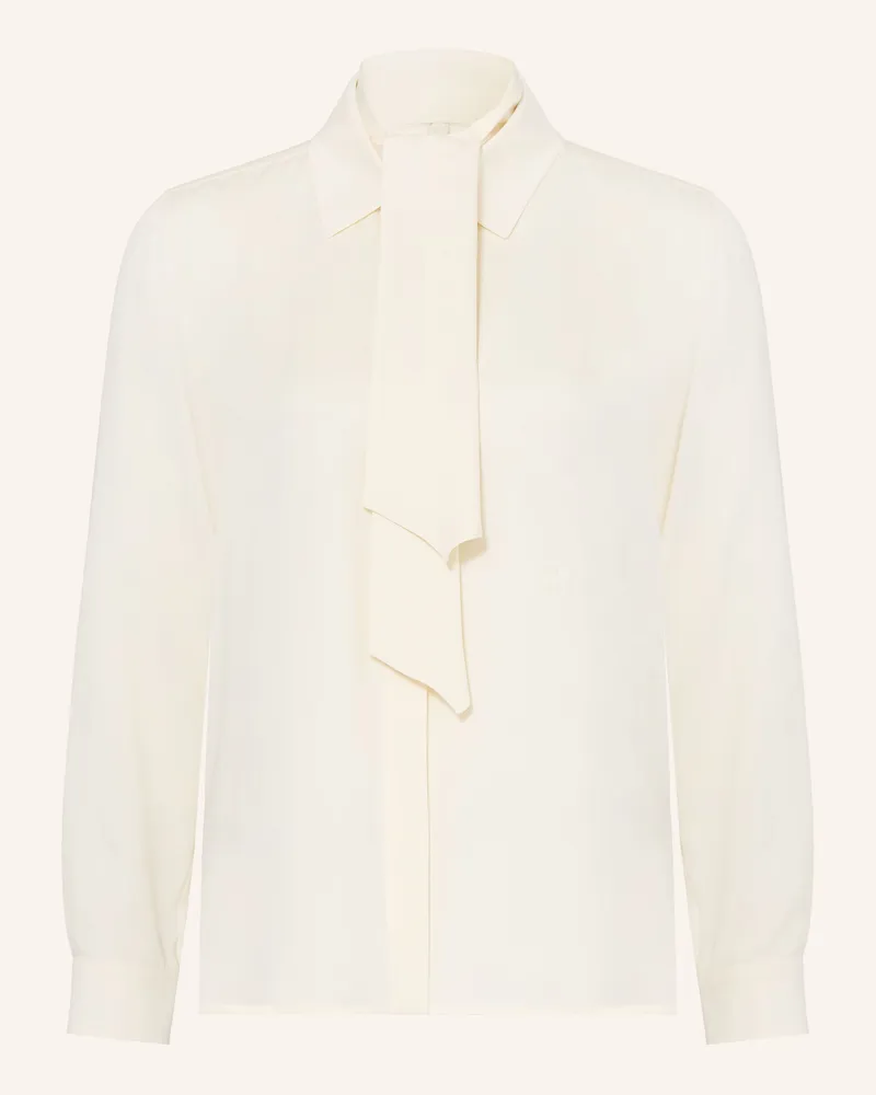 Max Mara Hemdbluse Colmo Aus Seide Mit Abnehmbarer Schluppe beige Ecru