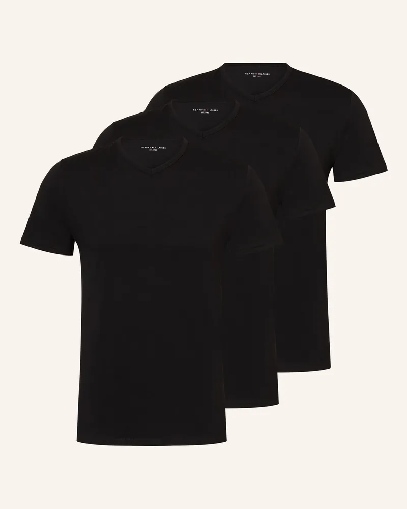 Tommy Hilfiger 3er-Pack V-Shirts Schwarz