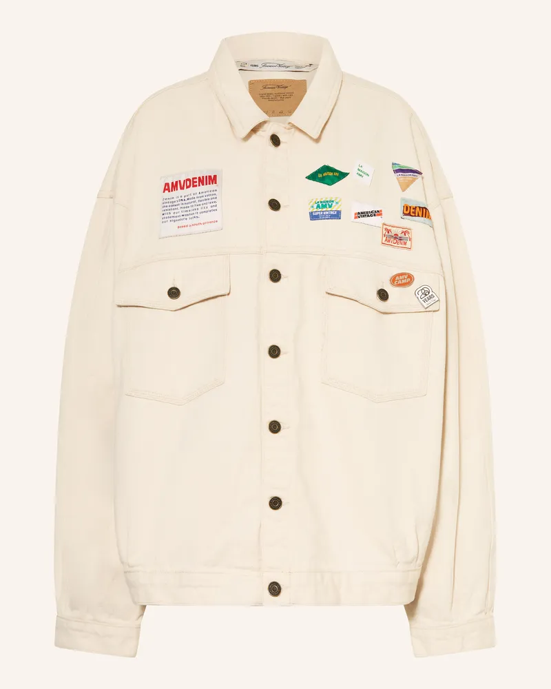 American Vintage Oversized-Jeansjacke SNOPDOG Ecru