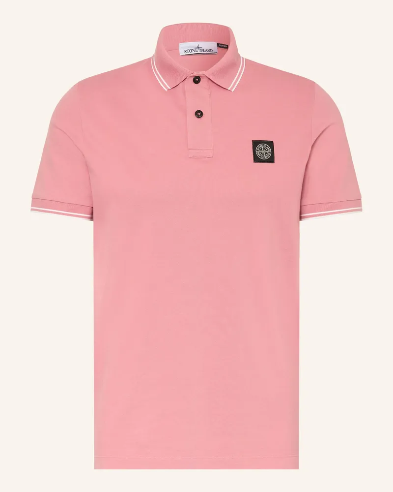 Stone Island Piqué-Poloshirt Rosa