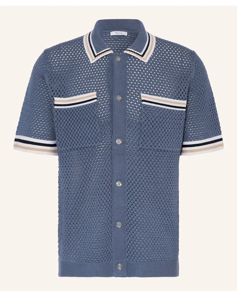 Reiss Strickhemd COULSON Regular Fit Blau