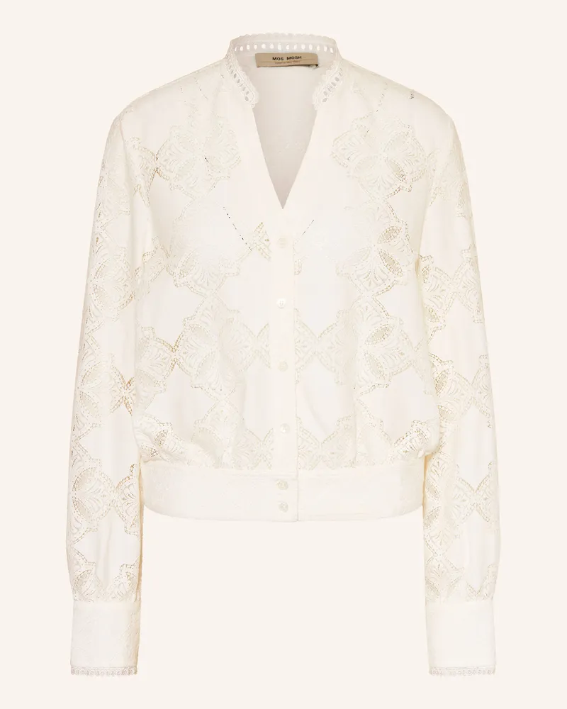 Mos Mosh Hemdbluse Monia Aus Lochspitze weiss Ecru