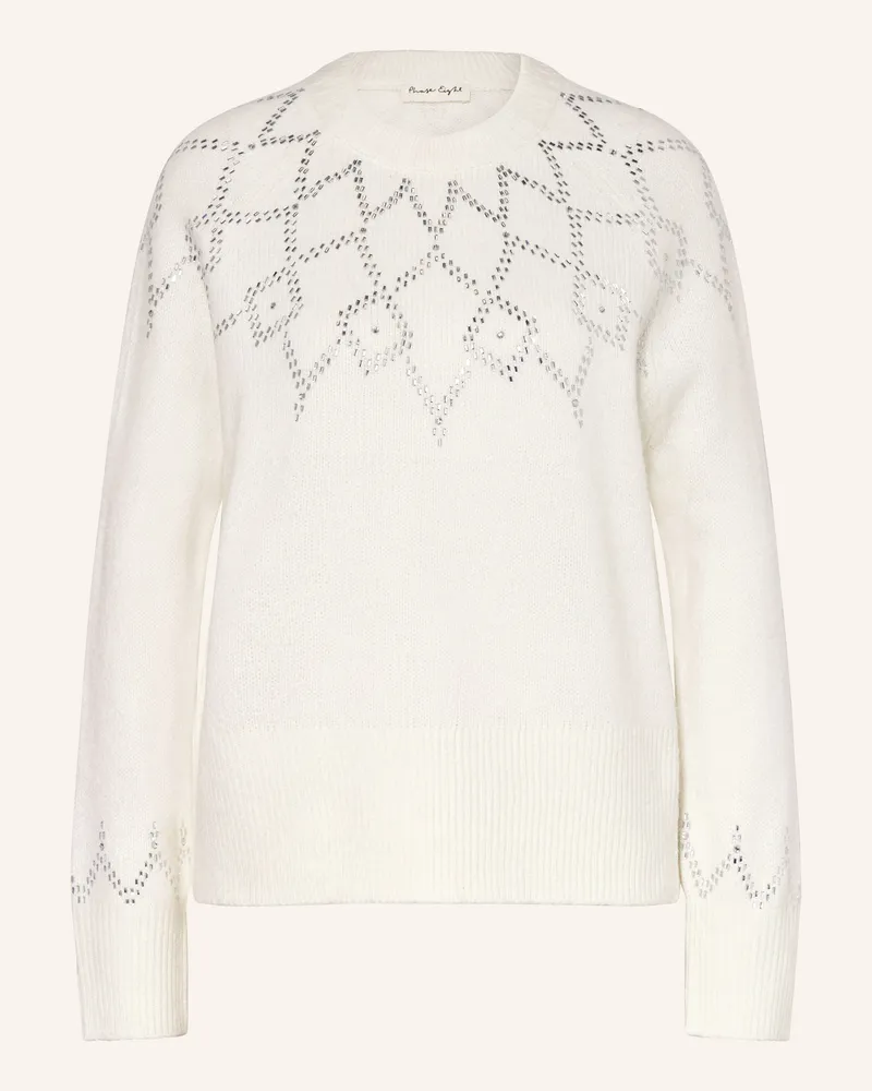 Phase Eight Pullover ABIGAIL mit Schmucksteinen Ecru