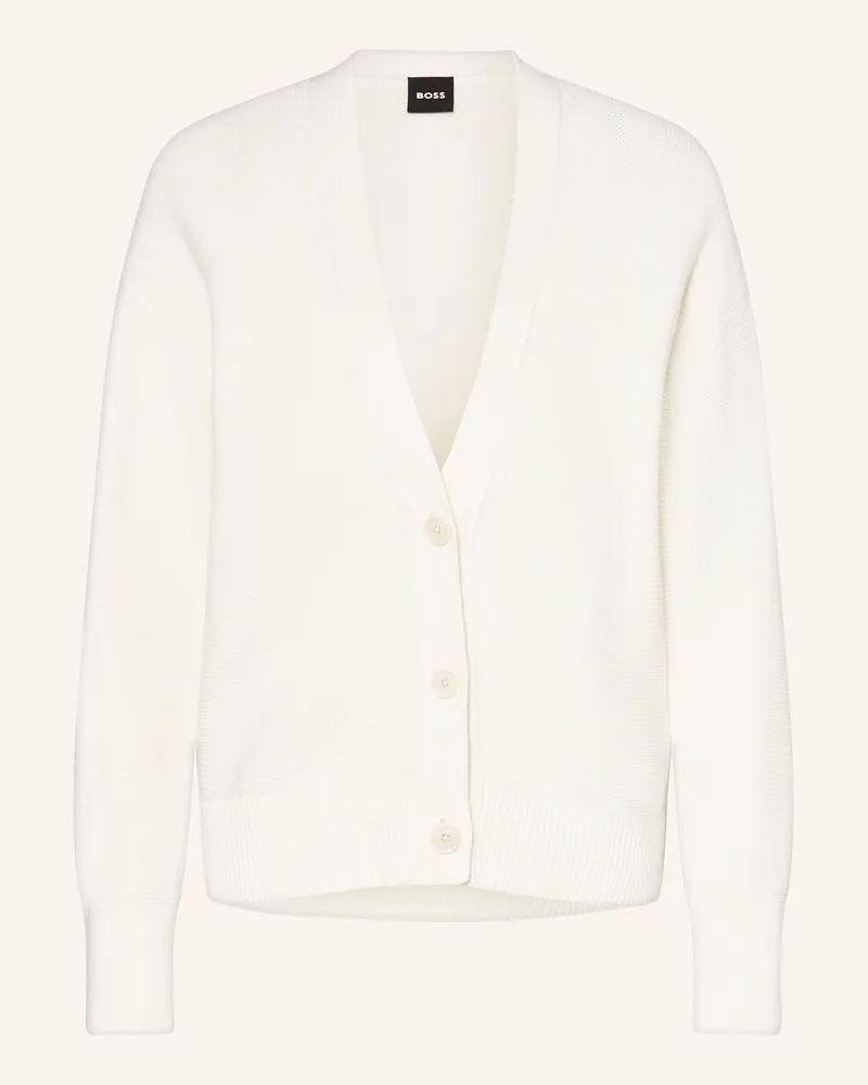 HUGO BOSS Strickjacke FANTINORE Ecru