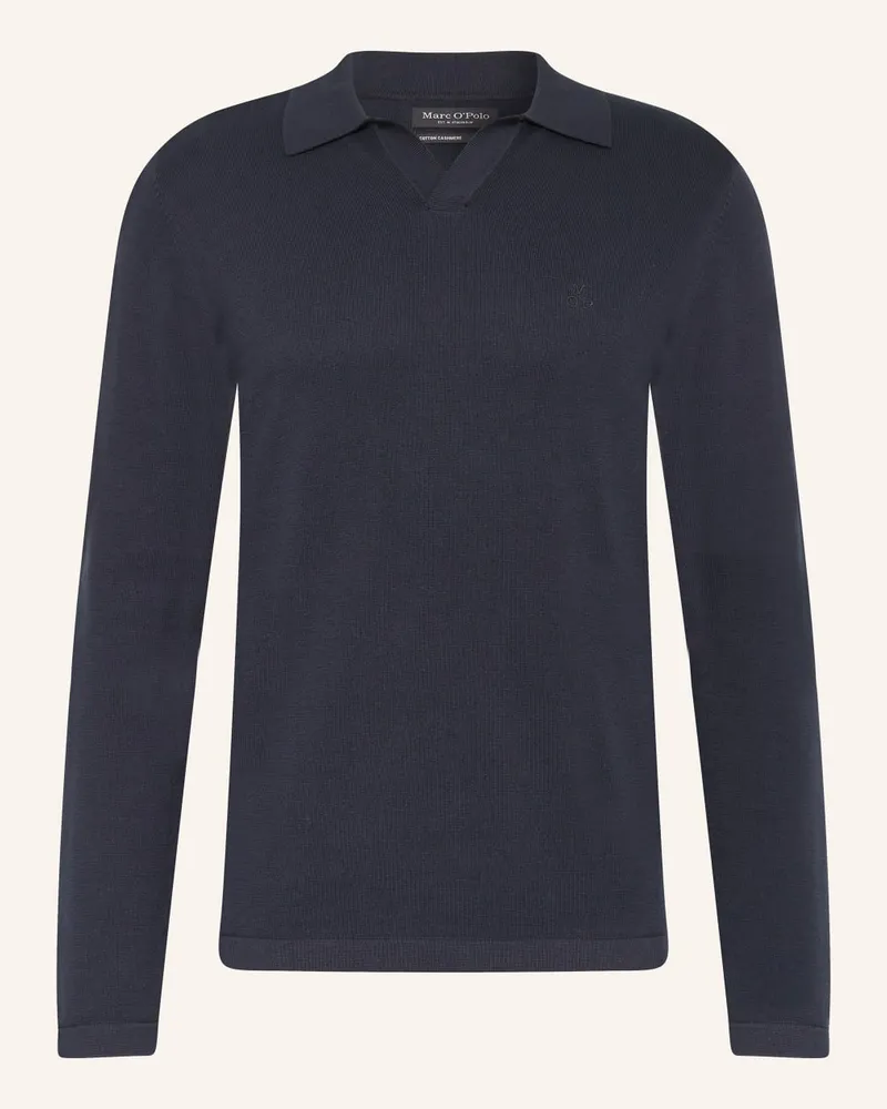 Marc O'Polo Strick-Poloshirt Blau