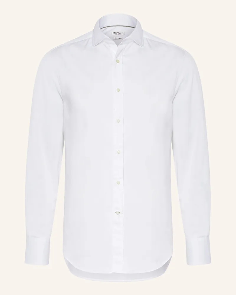 Brunello Cucinelli Hemd Slim Fit Weiss
