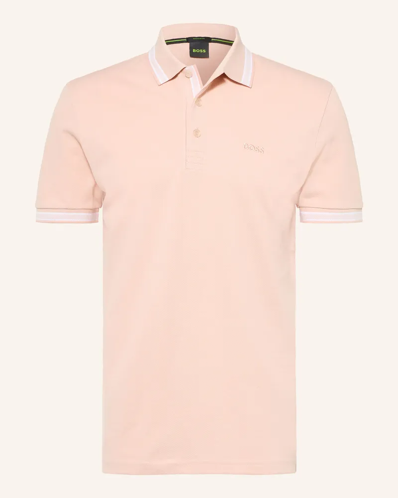 HUGO BOSS Piqué-Poloshirt Paddy Curved Regular Fit orange Rosé