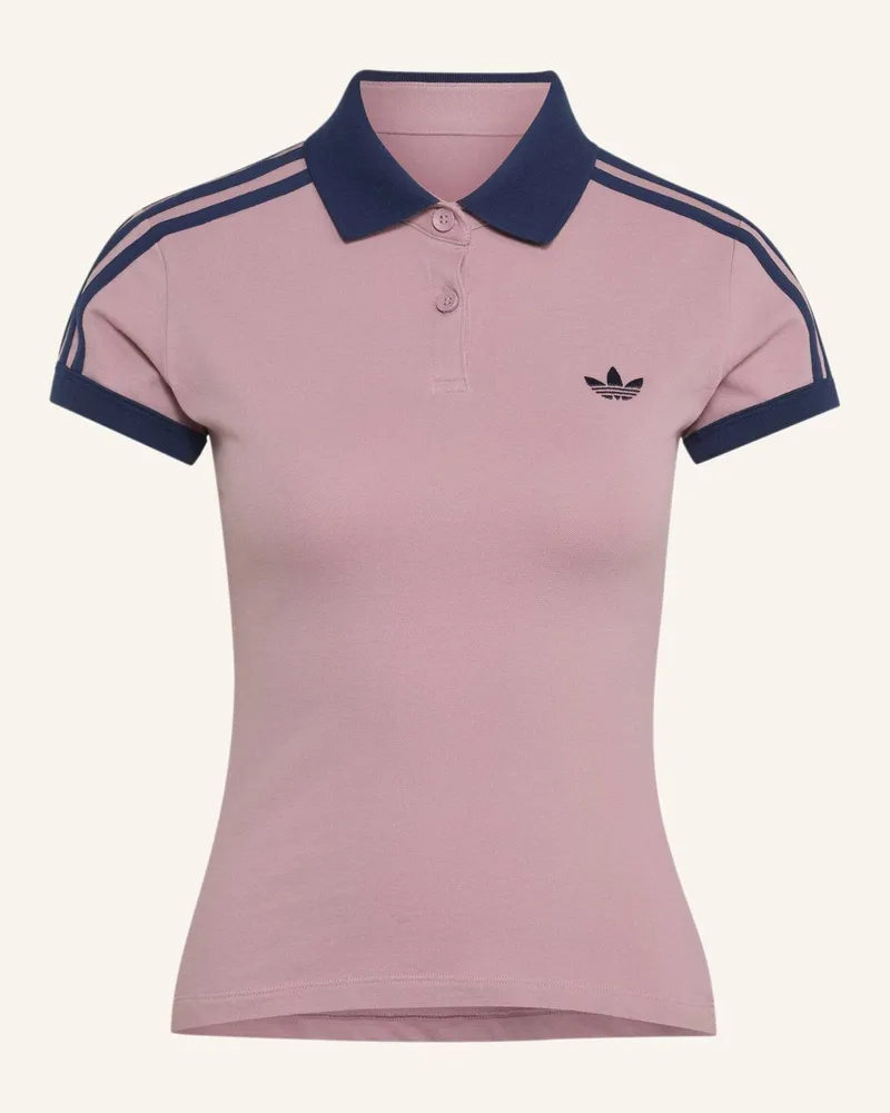 adidas 3-Streifen Poloshirt lila Lila