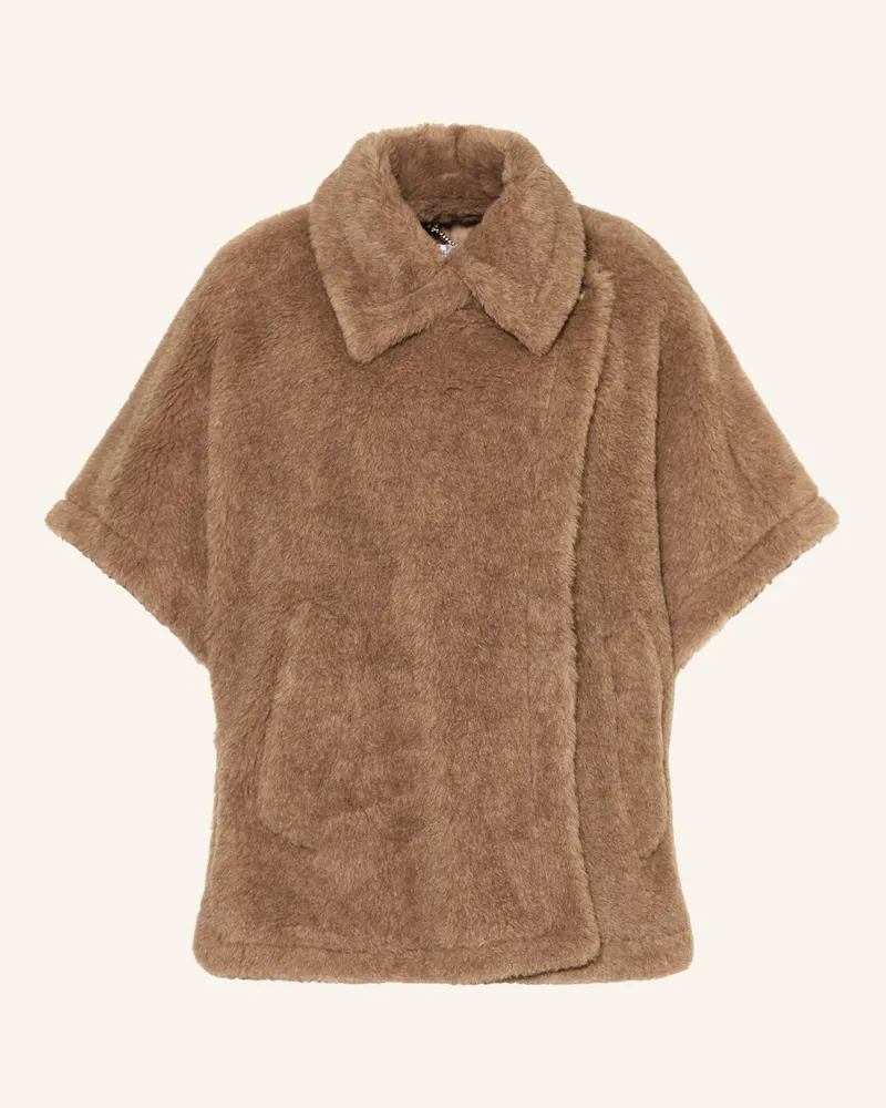 Max Mara Cape Tebe Mit Alpaka braun Braun