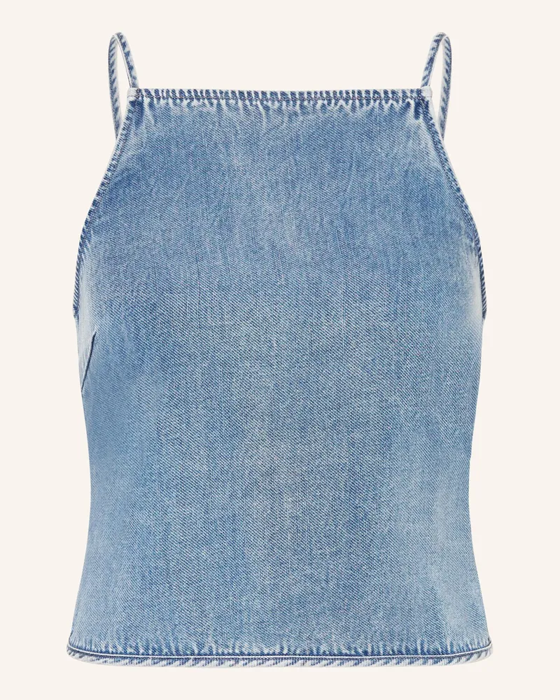 Samsøe & Samsøe Top SABELLAGIO in Jeansoptik mit Cut-out Blau