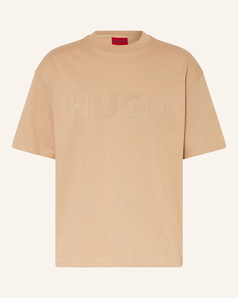 HUGO BOSS T-Shirt DINKEE Oversize Fit Hellbraun