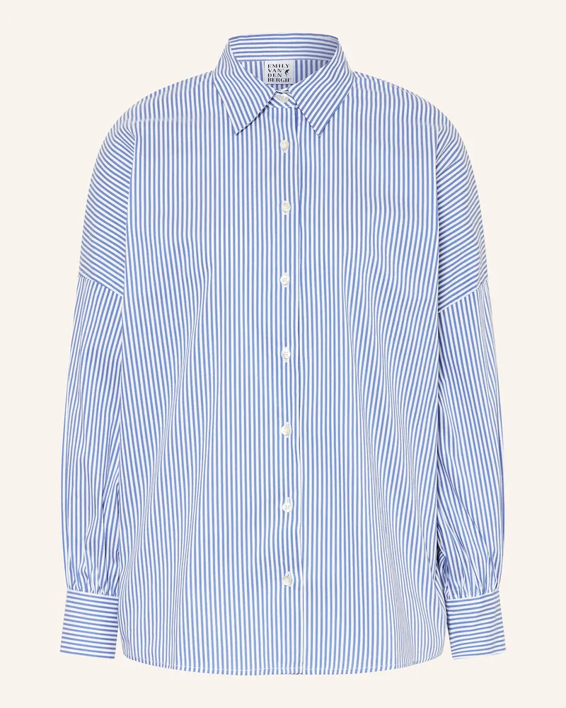 Emily van den Bergh Hemdbluse blau Weiss