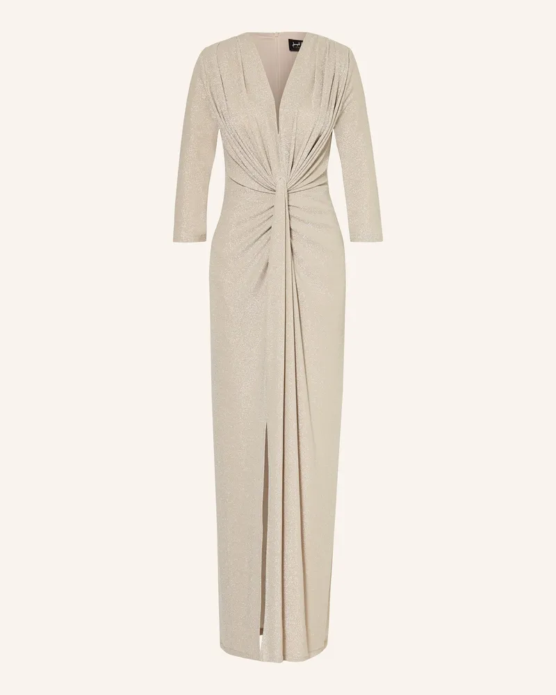 Joseph Ribkoff Abendkleid Mit Glitzergarn beige Weissgold