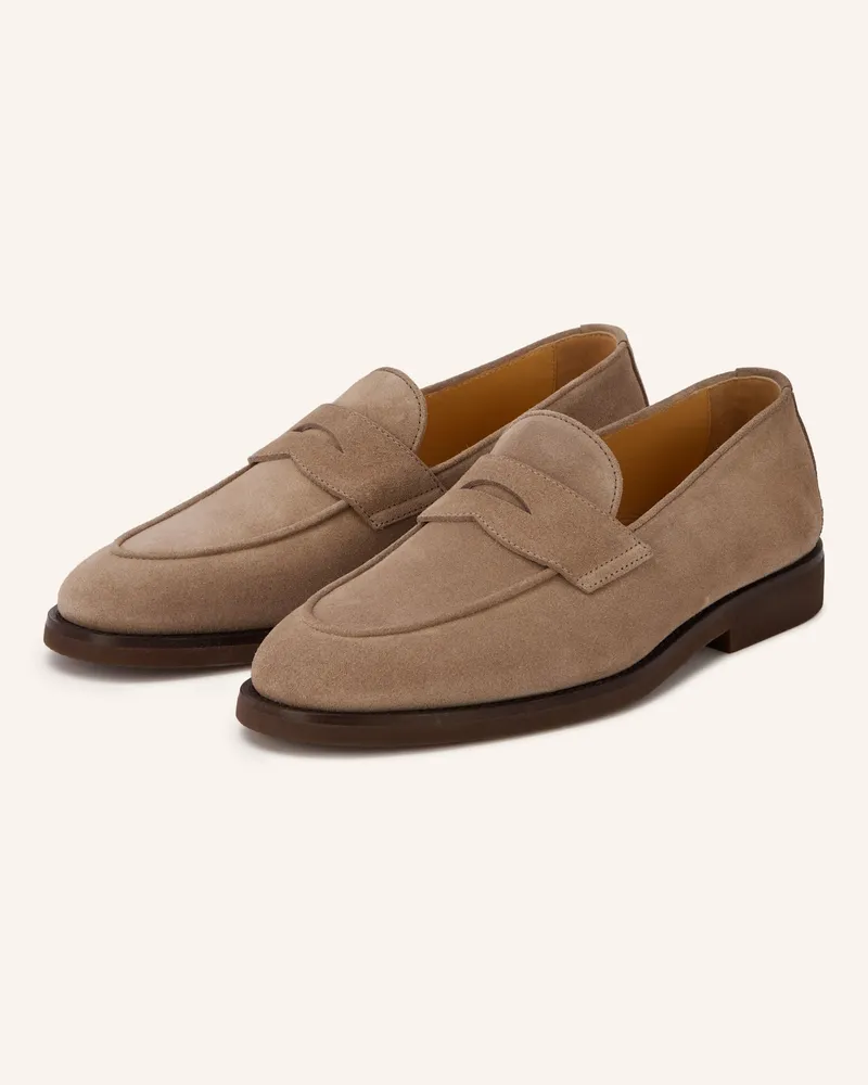 Brunello Cucinelli Penny-Loafer braun Hellgrau