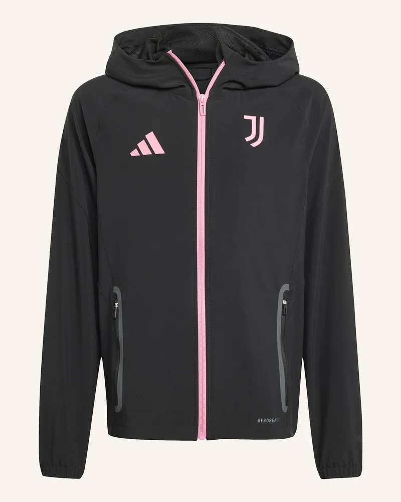 adidas Juventus Turin Tiro 25 Competition Vis Tech Kids Travel Jacke schwarz Schwarz