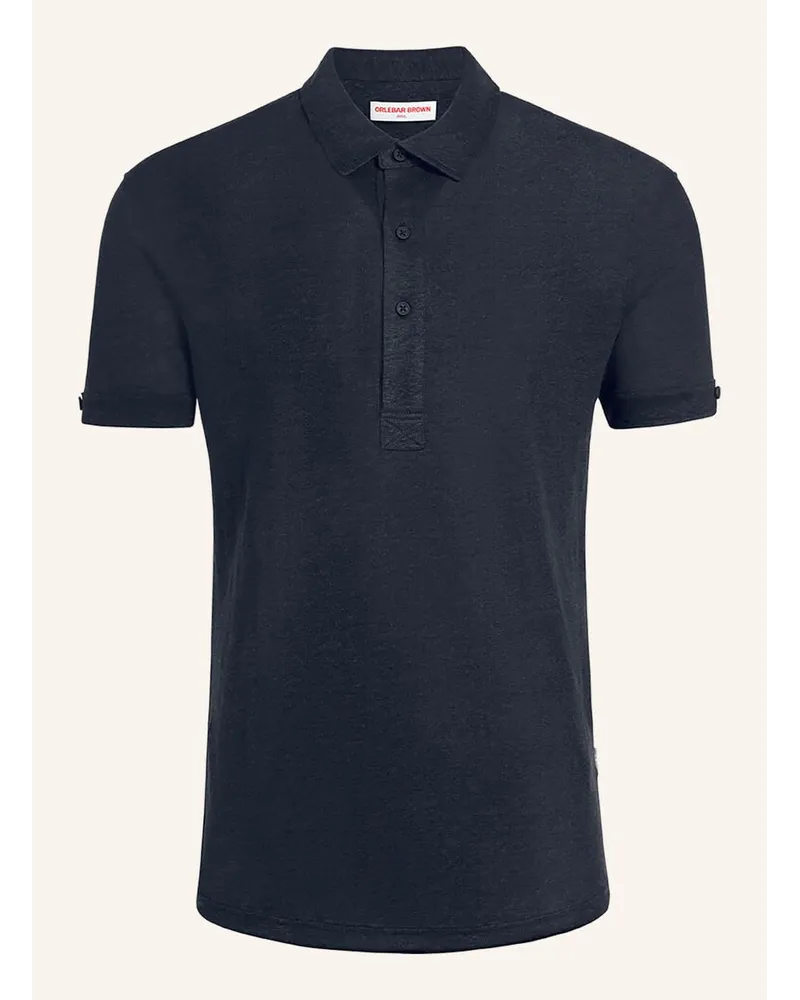 Orlebar Brown Poloshirt SEBASTIAN LINEN Blau