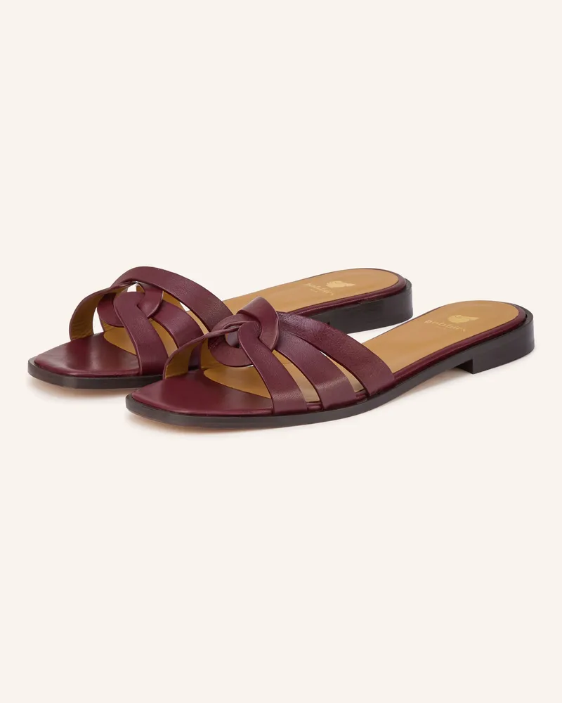 Bobbies Pantoletten Thais rot Dunkelrot