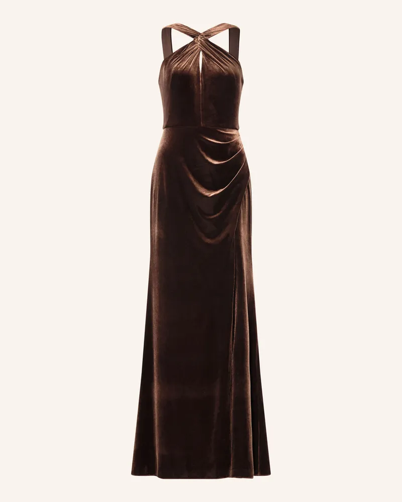Adrianna Papell Abendkleid Aus Nicki braun Dunkelbraun