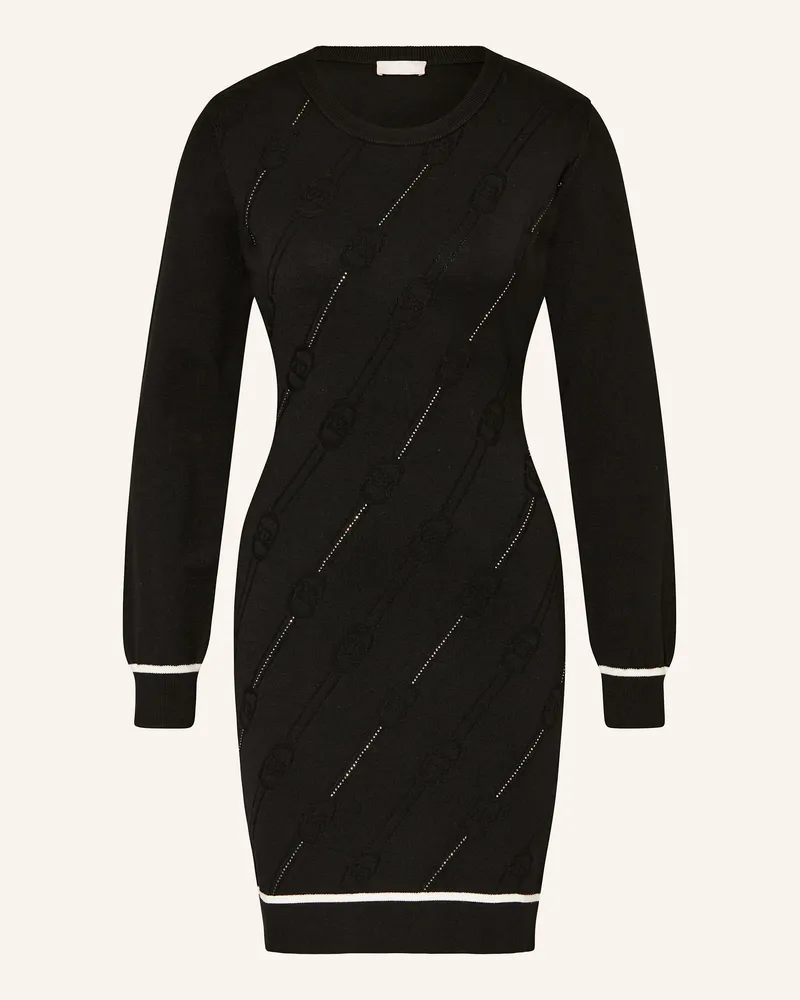 Liu Jo Strickkleid mit Schmucksteinen Schwarz