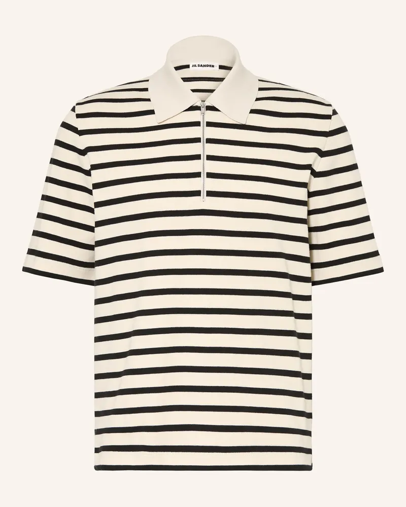 Jil Sander Strick-Poloshirt weiss Beige