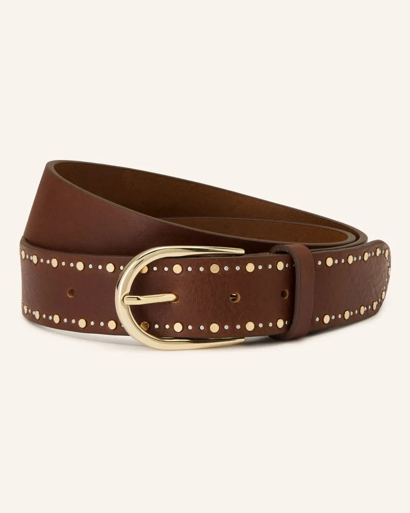 Gianni Chiarini Ledergürtel Mit Nieten braun Dunkelbraun