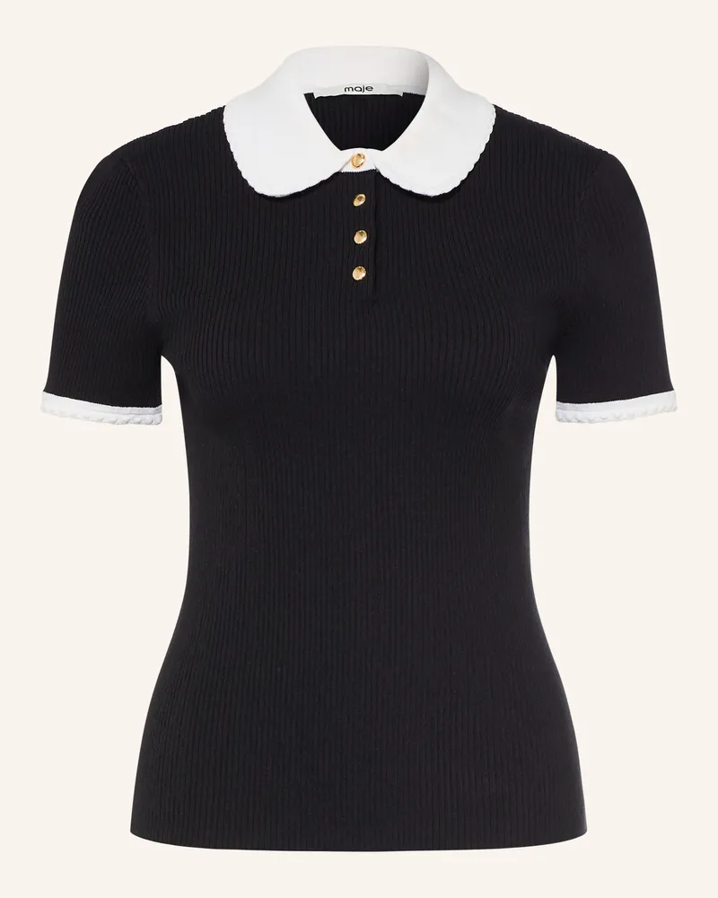 Maje Strickshirt schwarz Schwarz