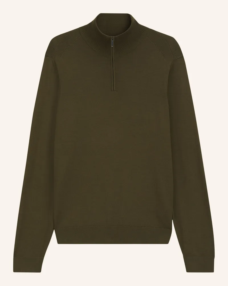 HUGO BOSS Pullover Lineo Regular Fit gruen Grün
