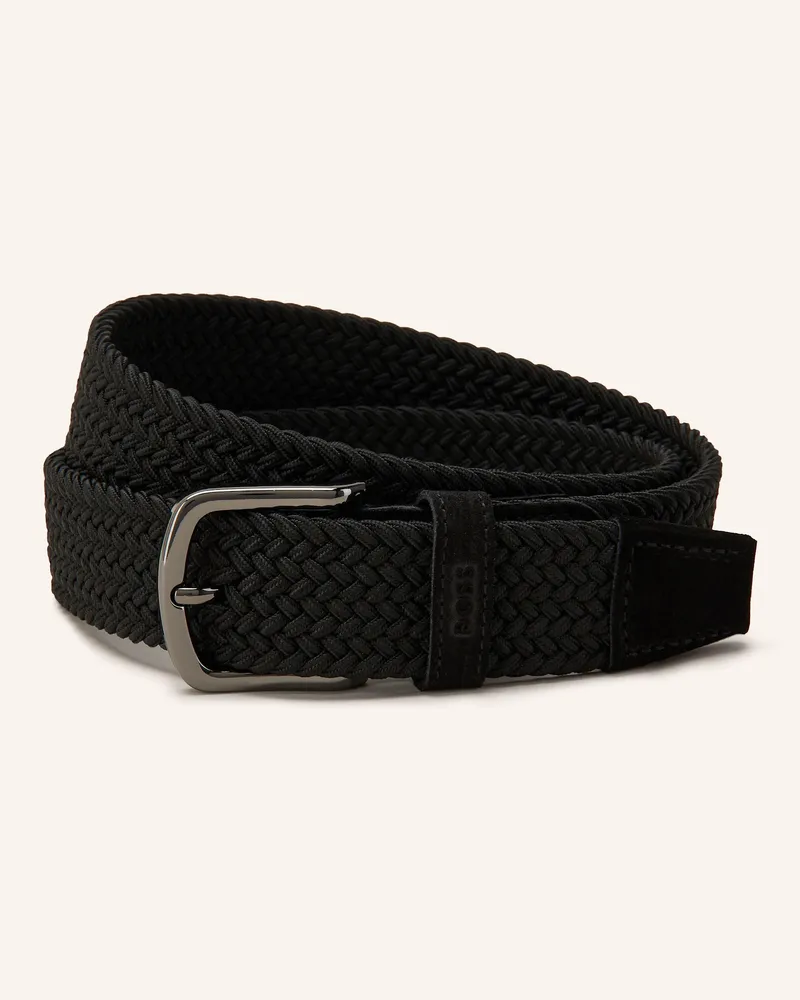 HUGO BOSS Flechtgürtel SASH Schwarz