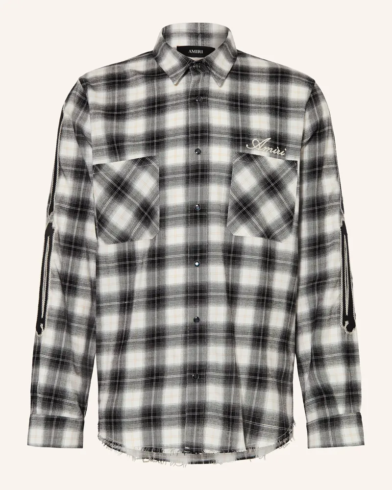 Amiri Flanell-Overshirt schwarz Schwarz