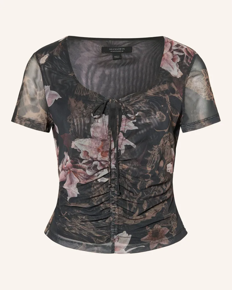 AllSaints Blusenshirt GABBY aus Mesh Schwarz