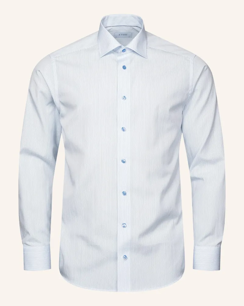 Eton Slim fit Popeline-Hemd Blau