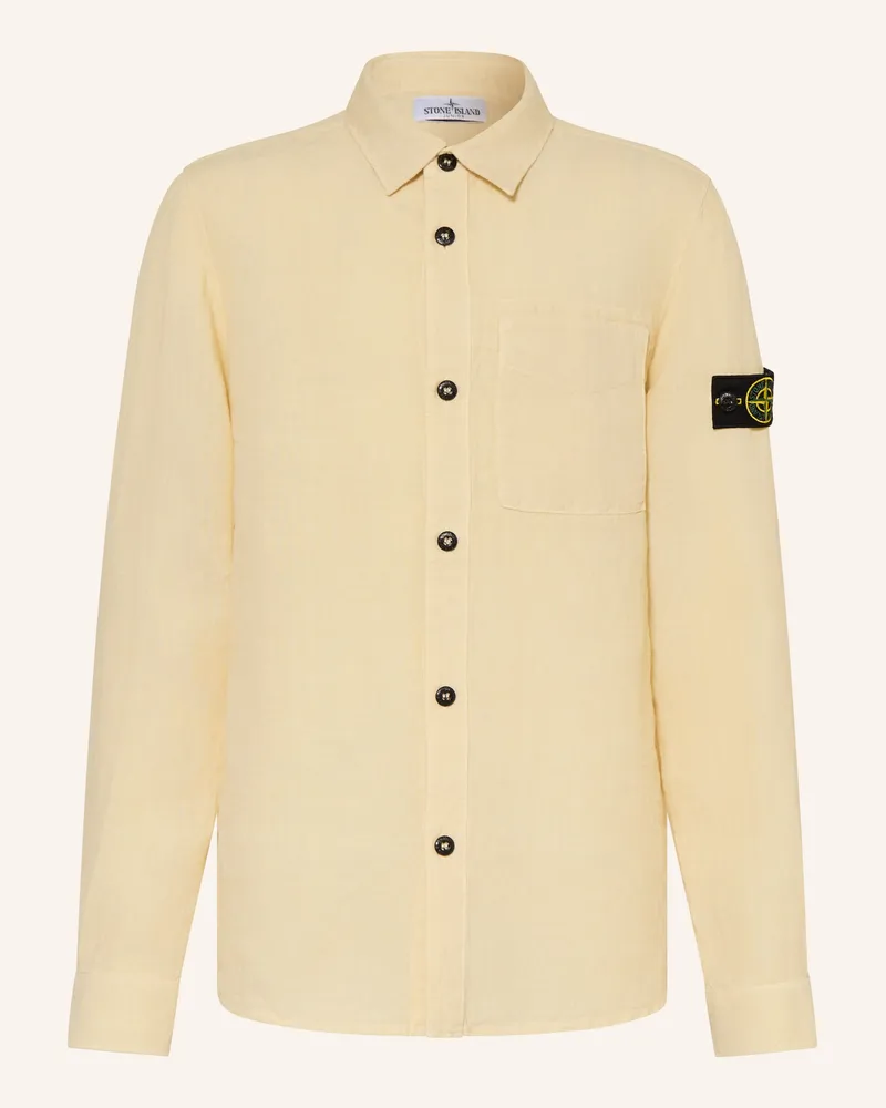 Stone Island Leinenhemd Beige