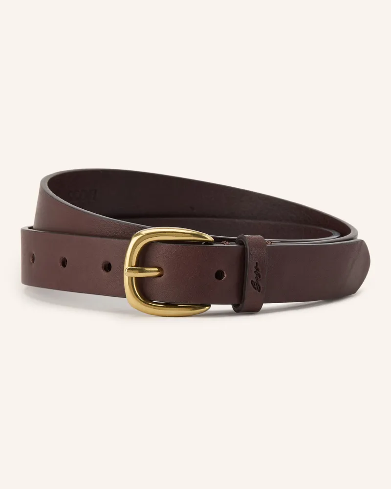 HUGO BOSS Ledergürtel Narsi braun Dunkelbraun