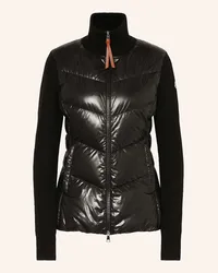 Moncler Daunenjacke im Materialmix Schwarz