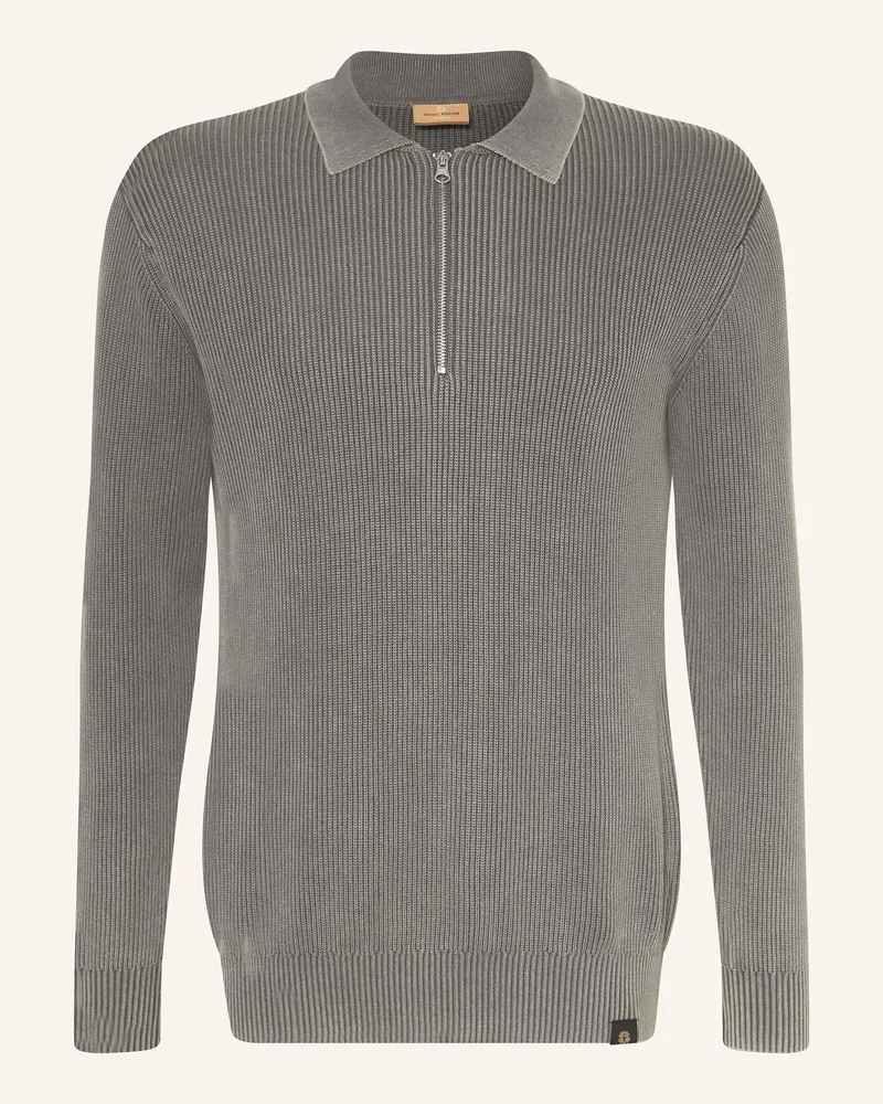 Mos Mosh Strick-Poloshirt MMGROYCE Grau