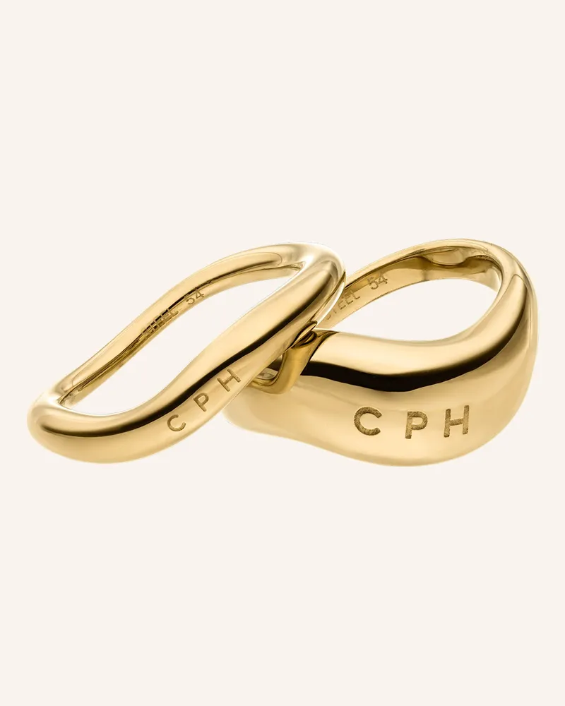 Copenhagen Ring  Aus  Edelstahl gold Gold