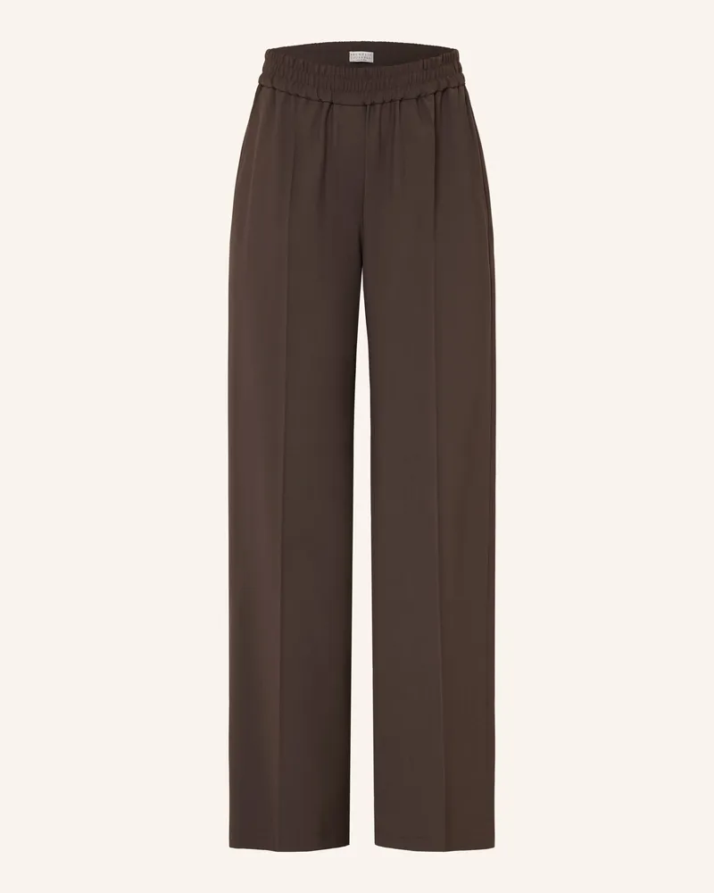 Brunello Cucinelli Marlenehose braun Braun